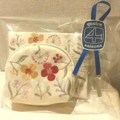 quatre saisons 花柄刺繍ミニポーチ＆ティッシュケースのサムネイル