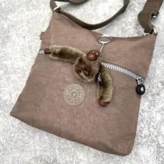 キプリング ショルダーバッグ モカブラウン ALANIS ナイロン クロスボディ