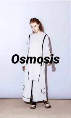 Osmosis バイカラー ニット ロング丈 長袖のサムネイル