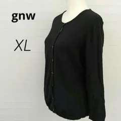 インポート✨gnw コットン カーディガン 黒 シンプル【XL】H10053