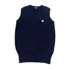 ハローキティ　刺繍入り　セーターニット　ネイビー　オールシーズン