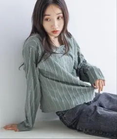 ローリーズファーム　ジャガードフリンジLS