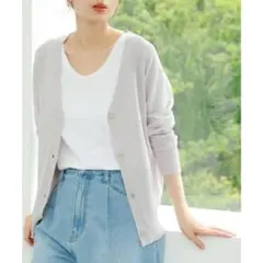 アーバンリサーチSONNYLABEL イージーケアミドル丈Vネックカーディガン