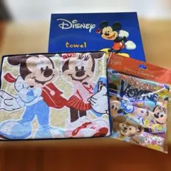 東京ディズニー　ミッキー フェイスタオル　ミニタオルニ点　未使用品のサムネイル