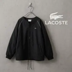 LACOSTE／ラコステ　ジップアップジャケット　38　ブラック　刺繍ロゴ