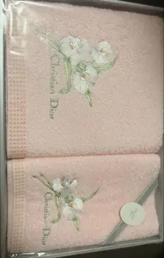 送料込 Christian Dior タオルセット ピンク 花柄のサムネイル