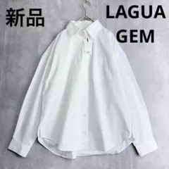 新品　ラグア ジェム　LAGUA GEM オーバーサイズ　シャツ　白　長袖のサムネイル
