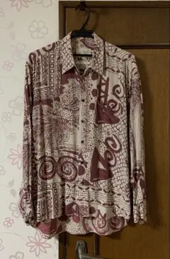 90s TRUSSARDI 総柄 レーヨン シャツ ヴィンテージのサムネイル