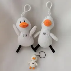 アヒル ぬいぐるみ キーホルダー 2個セット +おまけ アヒル キーチェーン
