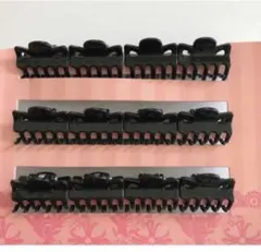 ブラックヘアミニクリップ12個セット