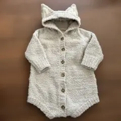 猫耳付きもこもこロンパース