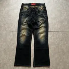 grunge edwin fade damage denim pants y2k