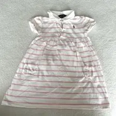 【90】RALPH LAUREN ラルフローレン　ベビー服 ワンピース　ボーダー