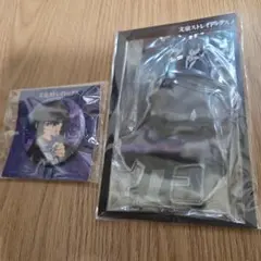 422文豪ストレイドッグス　太宰治缶バッジ　アクリルスタンドフィギュア2点セット