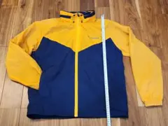 コンバースメンズジャケットネイビー×イエローMサイズフード収納型 ファスナー付き