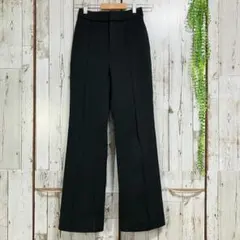☆ラエフ☆パンツ セミフレア ストレッチ ブラック S 厚手 センタープレス