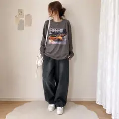 ニコアンド フォトプリントカットソー ゆるTシャツ メンズライク カジュアルのサムネイル