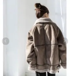 fifth calin フェイクスエードボアジャケット