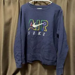 90s NIKE ナイキ　刺繍スウェット　ネイビー