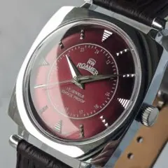 稼働品 ROAMER ローマー 手巻き ヴィンテージ アンティーク 黒文字盤