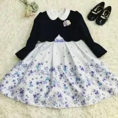 美品✨ ワルツバイビームスデザイン　花柄セレモニー　ワンピース　130