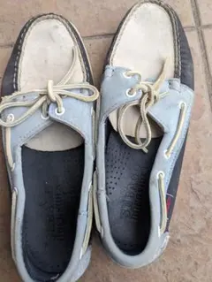 デッキシューズ ブルーホワイト