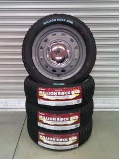 全国送料込み☆ミリオンロック百万石 155/65R14☆ホワイトレター