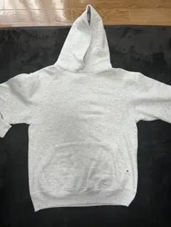 グレー フード付きパーカー