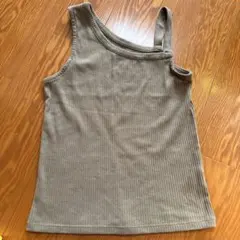 ワンショルダー リブタンクトップ ブラウンのサムネイル
