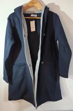 ハーフコート 起毛 フード付 軽量 ライトアウター 秋冬春 レディース