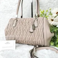 空の果てに目指す社会人様専用】COACH ギャザー レザー ショルダー