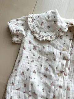 H&M コットンモスリンロンパース