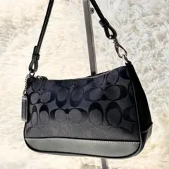 【美品】コーチ アクセサリーポーチ シグネチャー キャンバス レザー 6094