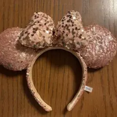 ディズニー カチューシャ ミニー ピンク スパンコール