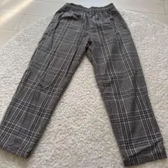 チェック柄 ワイドパンツGU