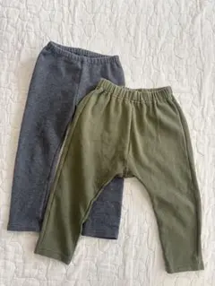 UNIQLO、GU 裏起毛パンツ　2色セット　100