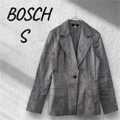 BOSCH ボッシュ テーラードジャケット リネン混 細身 グレー 36 Sのサムネイル