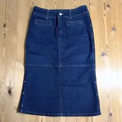 PAGEBOY フレアスカート デニム 膝下 M スカート ヴィンテージ 90s