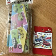 【新品未開封】トミカ ステッカーコレクション ペンケース付き文具セット