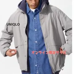 UNIQLO ウインドプルーフスタンドブルゾン 3XL グレー オンライン限定