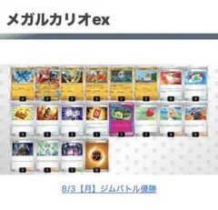 メガルカリオex 構築済みデッキ ジムバトル優勝のサムネイル