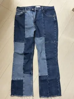 ZARA パッチワークデニムパンツ