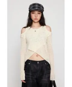 美品♡ LAGUA GEM(ラグア ジェム) OVERLAP MESH トップスのサムネイル