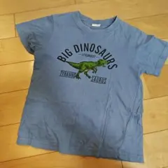 恐竜プリント Tシャツ サイズ130 水色