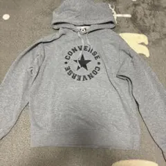 CONVERSE グレー フード付きパーカー