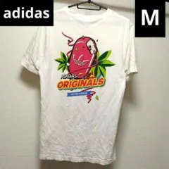 【匿名配送】adidas　半袖グラフィックTシャツ　ホワイト　M