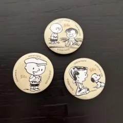 PEANUTS 缶バッジ 3個セット くら寿司 비매품