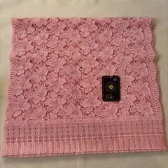 【ヴィンテージ】ピンク花柄レースストール