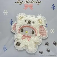マイメロディ　クマ型ワッペン　No2