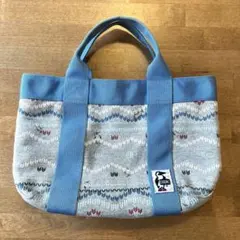 チャムス CHUMS 手提げバッグ スウェットナイロン 総柄